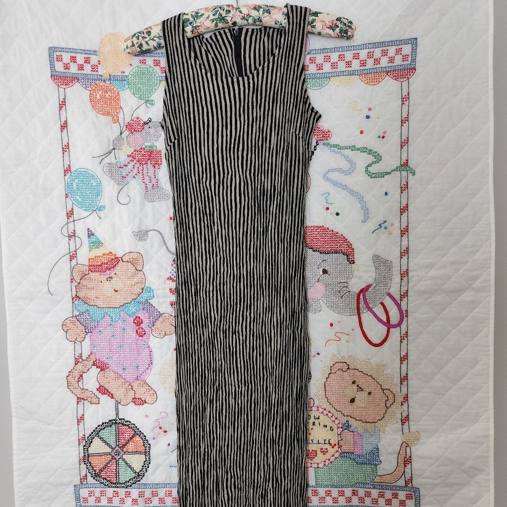 90s No Brand Striped Midi Dress